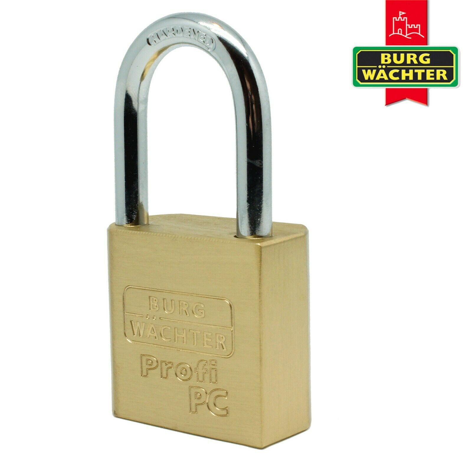 BURG-WÄCHTER Vorhangschloss Profi 116 PC 50 Mit 8 Mm Bügel – Solides Schlüsselschloss Aus Messing